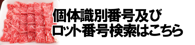 個体識別番号及びロット番号検索